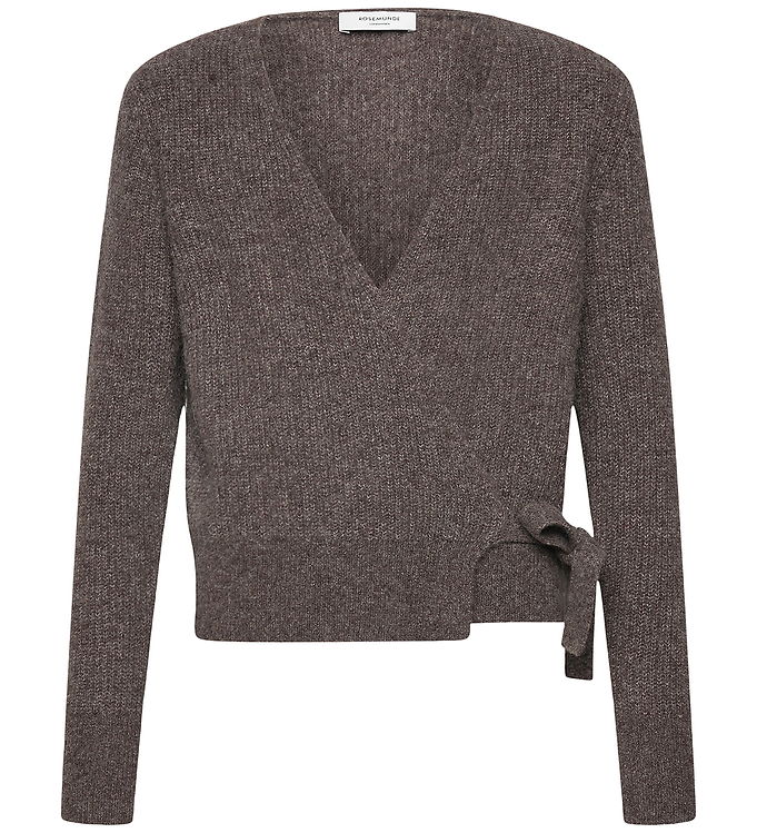 Rosemunde Cardigan - Strik - RkTinker - Wrap - Brown/Grey Melang