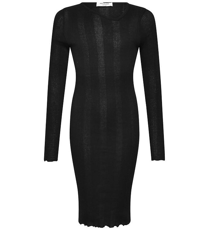 Rosemunde Kjole - Rib - Midi - RkBay - Sort