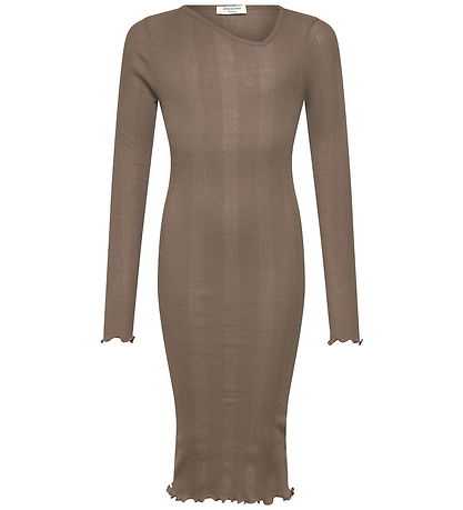 Rosemunde Kjole - Rib - Midi - RkBay - Walnut