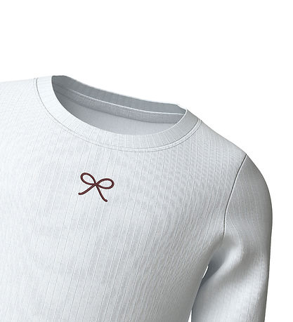Name It Bluse - NkfVemma - Glitter - Bright White/Bow Embroidery