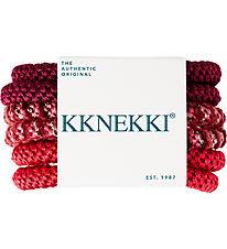 Kknekki Hårelastikker - Slim - 6-pak - Rød
