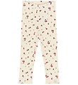 Petit Piao Leggings - PpGracie Pointelle - Eggnog Rosehip Aop