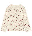 Petit Piao Bluse - PpGracie Pointelle - Eggnog Rosehip Aop