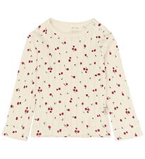 Petit Piao Bluse - PpGracie Pointelle - Eggnog Rosehip Aop