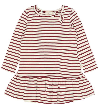 Petit Piao Kjole - Rib - PpSky - Syrah Striped