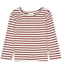 Petit Piao Bluse - Rib - PpSky - Syrah Striped