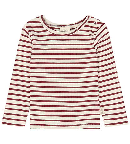 Petit Piao Bluse - Rib - PpSky - Syrah Striped