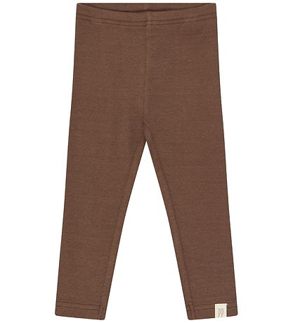 Petit Piao Leggings - Rib - Bomuld/Modal - PpStone - Chestnut