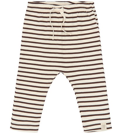 Petit Piao Bukser - Rib - PpSky - Chestnut Striped