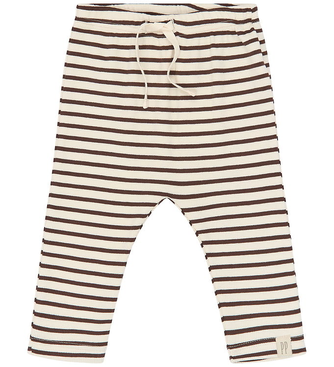 Petit Piao Bukser - Rib - PpSky - Chestnut Striped