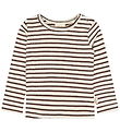 Petit Piao Blouse - Rib - PpSky - Chestnut Striped