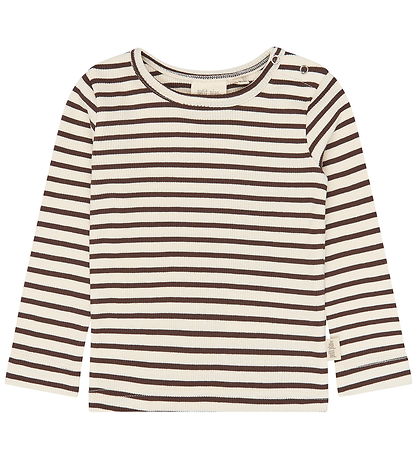 Petit Piao Bluse - Rib - PpSky - Chestnut Striped