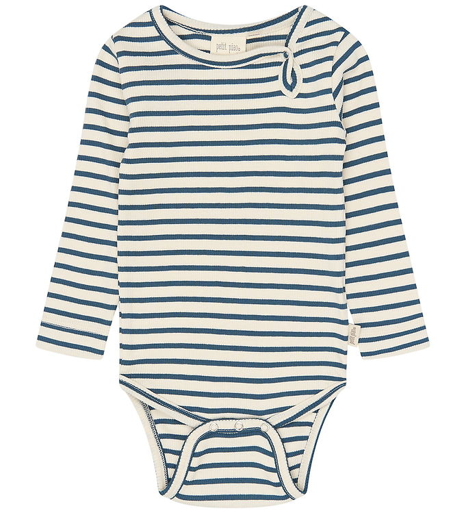Petit Piao Body l/æ - Rib - Bomuld/Modal - PpSky - Key largo Str