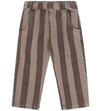 The New Siblings Bukser - Baggy - TnstYlas - Taupe Gray Striped 