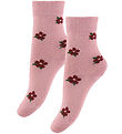 Fuzzies Strømper - 2-pak - Rose m. Blomster