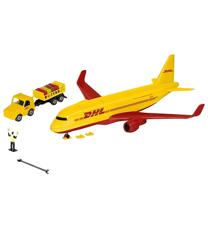Siku Flyvemaskine m. Tilbehør - DHL Cargo - 1702