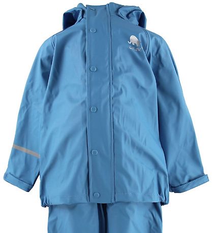 CeLaVi Regntøj m. Seler - PU - Blå