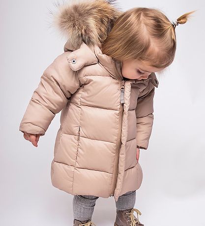 Ver de Terre Dunjakke m. Pels - Lys Rosa