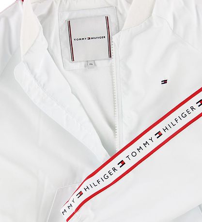 Tommy Hilfiger Sommerjakke - Hvid m. Stribe Tommy Hilfiger Sommerjakke - Hvid m. Stribe