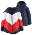 Tommy Hilfiger Dynejakke - Vendbar - Navy/Rød/Hvid Tommy Hilfiger Dynejakke - Vendbar - Navy/Rød/Hvid