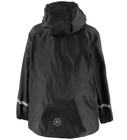 Color Kids Regnjakke - Eldon - PU - Sort Color Kids Regnjakke - Eldon - PU - Sort