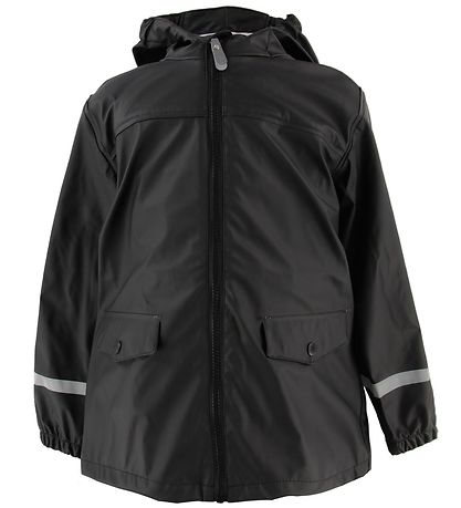 Color Kids Regnjakke - Eldon - PU - Sort Color Kids Regnjakke - Eldon - PU - Sort