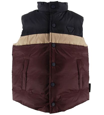 Emporio Armani Down Vest - Bordeaux/Navy w. Stripe