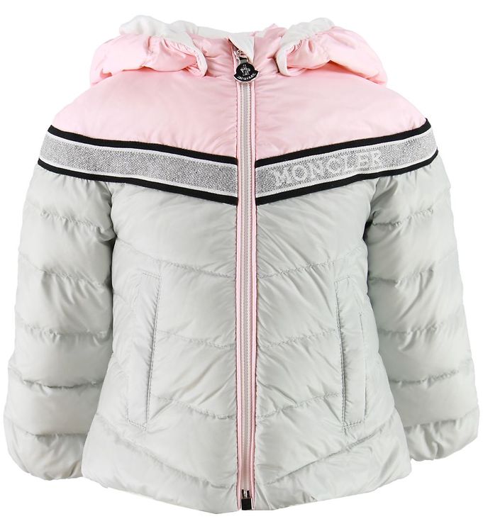 Moncler Dunjakke - Marik - Grå/Rosa