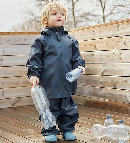 CeLaVi Regntøj m. Seler - Recycled PU - Dark Navy