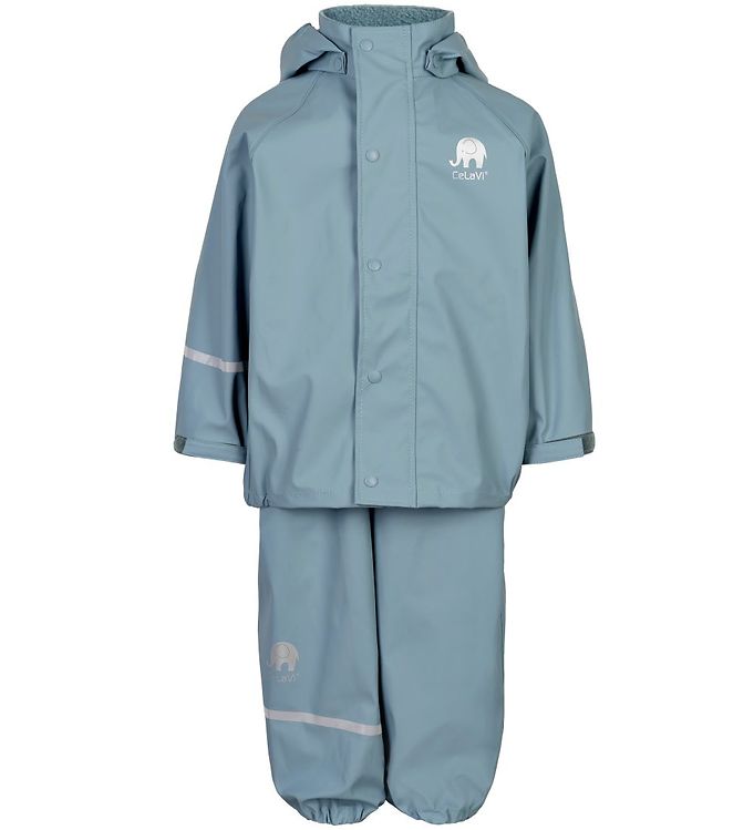 CeLaVi Regntøj m. Seler - PU - Smoke Blue