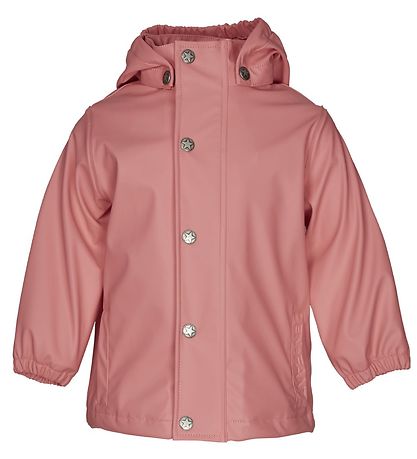 En Fant Regntøy m. Seler - PU - Gammel Rose