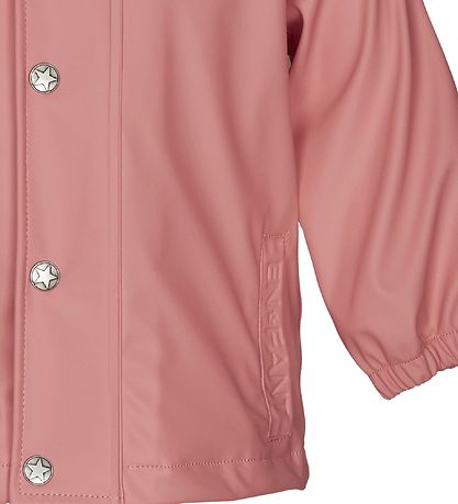 En Fant Regntøy m. Seler - PU - Gammel Rose