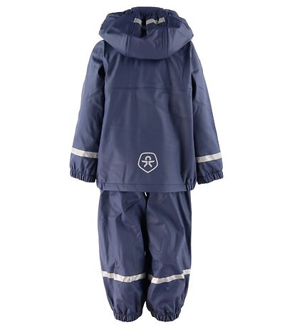 Color Kids Regntøj m. Seler/Fleece - PU - Dress Blues