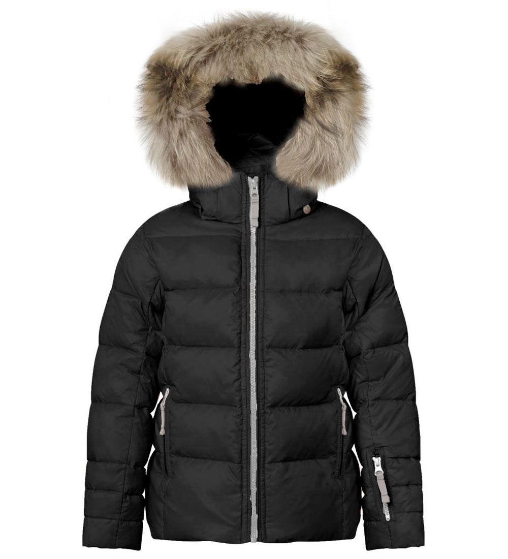 Ver de Terre Daunenjacke m. Fell - Schwarz - Ver de Terre - 6 Jahre (116) - Daunenjacken