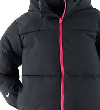 Emporio Armani Dynejakke - Sort m. Hvid/Pink
