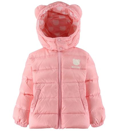 Moschino Dunjakke - Sugar Rose m. Hvid Moschino Dunjakke - Sugar Rose m. Hvid