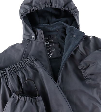 CeLaVi Regntøj m. Fleece - Recycle PU - Dark Navy