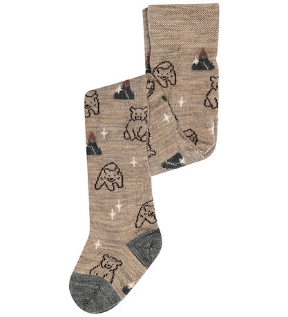 MP Strømpebukser - Uld - Marvin - Light Brown Melange
