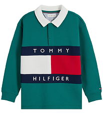 Tommy Hilfiger Bluse - Heritage Flag - Groovy GreenGreen