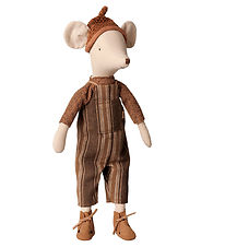 Maileg Bamse - Mus m. Overall/Sweater - Medium