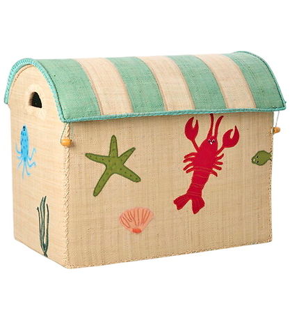 Rice Opbevaringshus - 3-pak - Natur - Ocean Theme