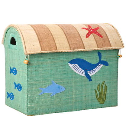 Rice Opbevaringshus - 3-pak - Natur - Ocean Theme