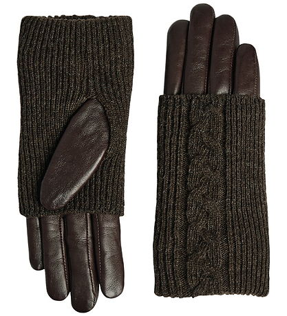 Markberg Handsker - HellyMGB - Strik - Dark Brown