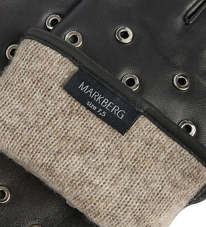 Markberg Handsker - Uld - Fåreskin - LyreMBG - Sort
