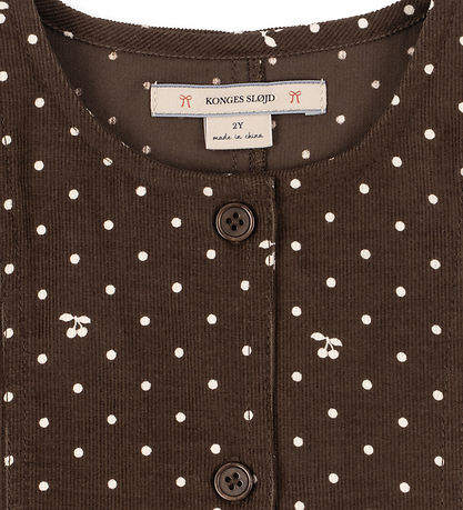 Konges Sløjd Fløjlskjole - Cara - Cherry Dot Chocolate