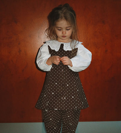 Konges Sløjd Fløjlskjole - Cara - Cherry Dot Chocolate