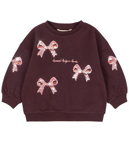 Konges Sløjd Sweatshirt - Lou - Decadent Chocolate m. Pailletter