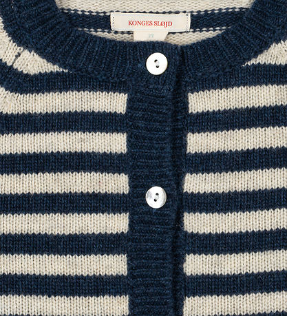 Konges Sløjd Cardigan - Uld/Polyamid - Billi - Blue Stripe