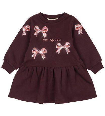 Konges Sløjd Sweatkjole - Lou - Decadent Chocolate m. Pailletter