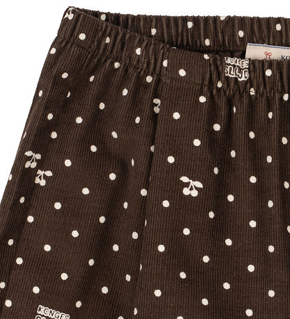 Konges Sløjd Fløjlsbukser - Cherry Dot Chocolate